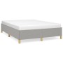 Estructura de cama de tela gris claro 140x190 cm de vidaXL, Camas y somieres - Ref: Foro24-347157, Precio: 110,50 €, Descuent...