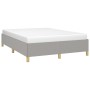 Estructura de cama de tela gris claro 140x190 cm de vidaXL, Camas y somieres - Ref: Foro24-347157, Precio: 110,50 €, Descuent...