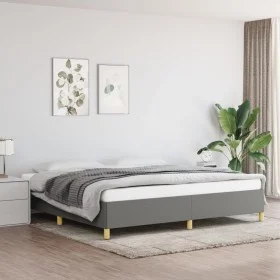 Dark gray fabric bed frame 200x200 cm by vidaXL, Beds and slatted bases - Ref: Foro24-347190, Price: 114,72 €, Discount: %