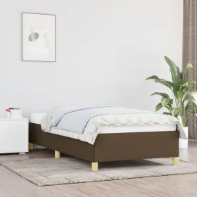 Brown fabric bed frame 100x200 cm by vidaXL, Beds and slatted bases - Ref: Foro24-347144, Price: 92,83 €, Discount: %