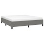 Estructura de cama de tela gris oscuro 160x200 cm de vidaXL, Camas y somieres - Ref: Foro24-347075, Precio: 128,15 €, Descuen...