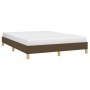 Estructura de cama de tela marrón 140x190 cm de vidaXL, Camas y somieres - Ref: Foro24-346813, Precio: 111,59 €, Descuento: %