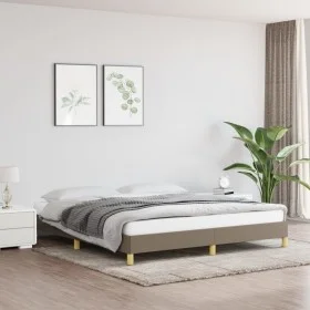 Estructura de cama de tela gris taupe 180x200 cm de vidaXL, Camas y somieres - Ref: Foro24-346838, Precio: 113,52 €, Descuent...
