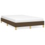 Estructura de cama de tela marrón oscuro 120x200 cm de vidaXL, Camas y somieres - Ref: Foro24-346805, Precio: 100,03 €, Descu...