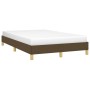 Estructura de cama de tela marrón oscuro 120x200 cm de vidaXL, Camas y somieres - Ref: Foro24-346805, Precio: 100,03 €, Descu...