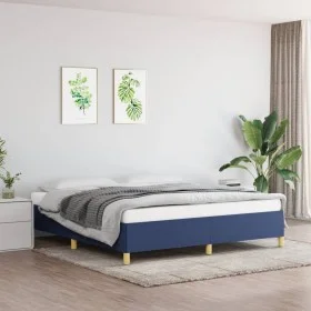 Estructura de cama tela azul 180x200 cm de vidaXL, Camas y somieres - Ref: Foro24-347187, Precio: 129,92 €, Descuento: %