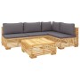 Juego muebles de jardín 5 piezas y cojines madera maciza teca de vidaXL, Conjuntos de jardín - Ref: Foro24-3100902, Precio: 8...