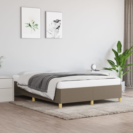 Estructura de cama de tela gris taupe 140x200 cm de vidaXL, Camas y somieres - Ref: Foro24-347169, Precio: 128,07 €, Descuent...