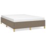 Estructura de cama de tela gris taupe 140x200 cm de vidaXL, Camas y somieres - Ref: Foro24-347169, Precio: 128,07 €, Descuent...