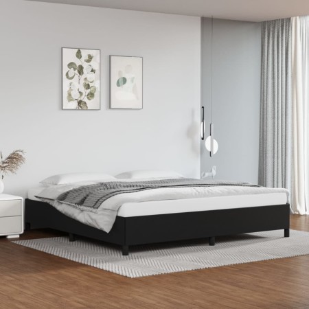 Estructura de cama de cuero sintético negro 200x200 cm de vidaXL, Camas y somieres - Ref: Foro24-347269, Precio: 141,95 €, De...