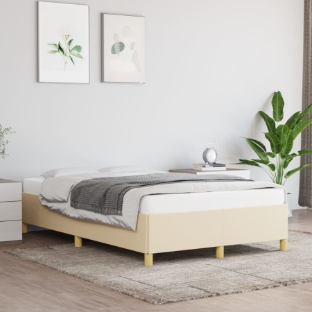 Estructura de cama de tela color crema 120x200 cm de vidaXL, Camas y somieres - Ref: Foro24-347154, Precio: 122,84 €, Descuen...