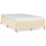 Estructura de cama de tela color crema 120x200 cm de vidaXL, Camas y somieres - Ref: Foro24-347154, Precio: 122,84 €, Descuen...
