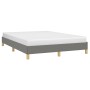Estructura de cama de tela gris oscuro 140x200 cm de vidaXL, Camas y somieres - Ref: Foro24-346819, Precio: 94,46 €, Descuent...
