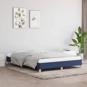 Blauer Stoffbettrahmen 160x200 cm von vidaXL, Betten und Lattenroste - Ref: Foro24-346832, Preis: 107,62 €, Rabatt: %