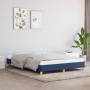 Estructura de cama de tela azul 160x200 cm de vidaXL, Camas y somieres - Ref: Foro24-346832, Precio: 106,42 €, Descuento: %