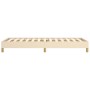 Estructura de cama de tela color crema 100x200 cm de vidaXL, Camas y somieres - Ref: Foro24-346799, Precio: 79,28 €, Descuent...