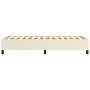 Estructura de cama de cuero sintético color crema 90x200 cm de vidaXL, Camas y somieres - Ref: Foro24-347229, Precio: 74,09 €...