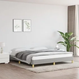 Estructura de cama gris claro tela 180x200 cm de vidaXL, Camas y somieres - Ref: Foro24-346834, Precio: 112,58 €, Descuento: %