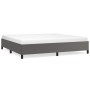 Estructura de cama de cuero sintético gris 200x200 cm de vidaXL, Camas y somieres - Ref: Foro24-347273, Precio: 140,42 €, Des...