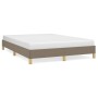Estructura de cama de tela gris taupe 140x200 cm de vidaXL, Camas y somieres - Ref: Foro24-346822, Precio: 102,72 €, Descuent...
