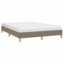 Estructura de cama de tela gris taupe 140x200 cm de vidaXL, Camas y somieres - Ref: Foro24-346822, Precio: 102,72 €, Descuent...