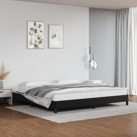 Estructura de cama de cuero sintético negro 200x200 cm de vidaXL, Camas y somieres - Ref: Foro24-346922, Precio: 116,92 €, De...