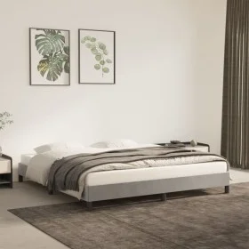 Hellgrauer Samtbettrahmen 160x200 cm von vidaXL, Betten und Lattenroste - Ref: Foro24-346982, Preis: 147,02 €, Rabatt: %