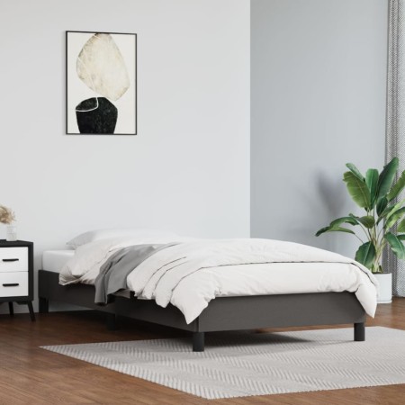 Estructura de cama cuero sintético gris 80x200 cm de vidaXL, Camas y somieres - Ref: Foro24-346872, Precio: 75,26 €, Descuent...