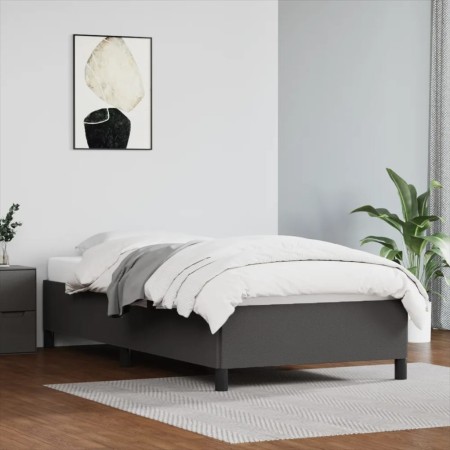 Estructura de cama cuero sintético gris 80x200 cm de vidaXL, Camas y somieres - Ref: Foro24-347219, Precio: 89,42 €, Descuent...
