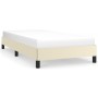 Estructura de cama de cuero sintético color crema 90x200 cm de vidaXL, Camas y somieres - Ref: Foro24-346882, Precio: 76,97 €...