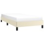 Estructura de cama de cuero sintético color crema 90x200 cm de vidaXL, Camas y somieres - Ref: Foro24-346882, Precio: 76,97 €...