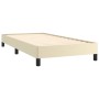 Estructura de cama de cuero sintético color crema 90x200 cm de vidaXL, Camas y somieres - Ref: Foro24-346882, Precio: 76,97 €...