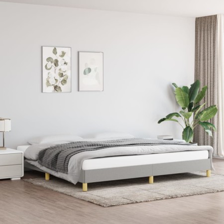 Estructura de cama gris claro tela 200x200 cm de vidaXL, Camas y somieres - Ref: Foro24-346842, Precio: 106,01 €, Descuento: %