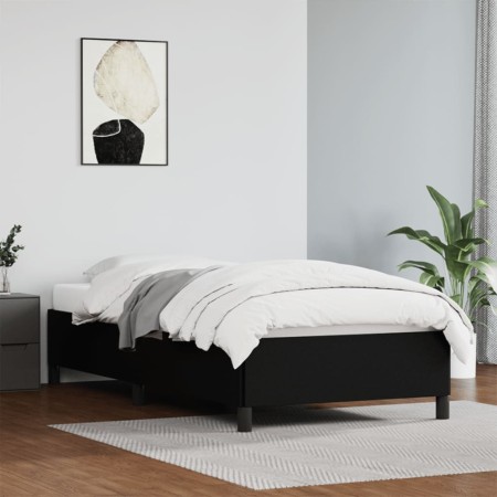 Estructura de cama cuero sintético negro 80x200 cm de vidaXL, Camas y somieres - Ref: Foro24-347215, Precio: 71,77 €, Descuen...