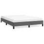 Estructura de cama de cuero sintético gris 140x190 cm de vidaXL, Camas y somieres - Ref: Foro24-346902, Precio: 107,42 €, Des...