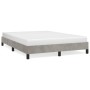Estructura de cama de terciopelo gris claro 140x200 cm de vidaXL, Camas y somieres - Ref: Foro24-346976, Precio: 114,41 €, De...