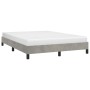 Estructura de cama de terciopelo gris claro 140x200 cm de vidaXL, Camas y somieres - Ref: Foro24-346976, Precio: 114,41 €, De...