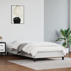 Estructura de cama cuero sintético blanco 90x190 cm de vidaXL, Camas y somieres - Ref: Foro24-346875, Precio: 92,01 €, Descue...