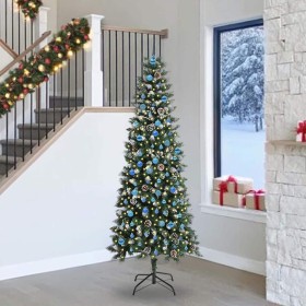 Árbol de Navidad artificial Verde 240 cm PVC, Plástico y Acero en Decoración Festiva y Estacional | Comprar online en Foru.es