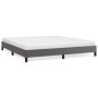 Estructura de cama de cuero sintético gris 200x200 cm de vidaXL, Camas y somieres - Ref: Foro24-346920, Precio: 114,31 €, Des...