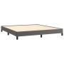 Estructura de cama de cuero sintético gris 200x200 cm de vidaXL, Camas y somieres - Ref: Foro24-346920, Precio: 114,31 €, Des...