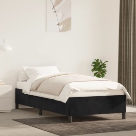 Estructura de cama de terciopelo negro 80x200 cm de vidaXL, Camas y somieres - Ref: Foro24-347290, Precio: 93,07 €, Descuento: %