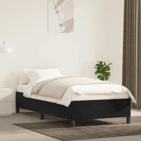 Estructura de cama de terciopelo negro 80x200 cm de vidaXL, Camas y somieres - Ref: Foro24-347290, Precio: 87,43 €, Descuento: %