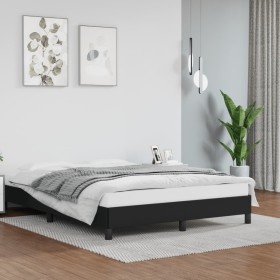 Estructura de cama de cuero sintético negro 140x200 cm de vidaXL, Camas y somieres - Ref: Foro24-346904, Precio: 99,74 €, Des...