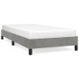 Estructura de cama de terciopelo gris claro 90x190 cm de vidaXL, Camas y somieres - Ref: Foro24-346946, Precio: 80,02 €, Desc...