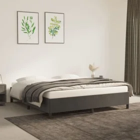 Estructura de cama de terciopelo gris oscuro 160x200 cm de vidaXL, Camas y somieres - Ref: Foro24-347331, Precio: 117,18 €, D...