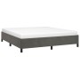 Estructura de cama de terciopelo gris oscuro 160x200 cm de vidaXL, Camas y somieres - Ref: Foro24-347331, Precio: 120,10 €, D...