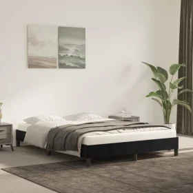 Black velvet bed frame 140x200 cm by vidaXL, Beds and slatted bases - Ref: Foro24-346978, Price: 98,94 €, Discount: %