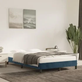 Blue velvet bed frame 120x200 cm by vidaXL, Beds and slatted bases - Ref: Foro24-346968, Price: 109,38 €, Discount: %