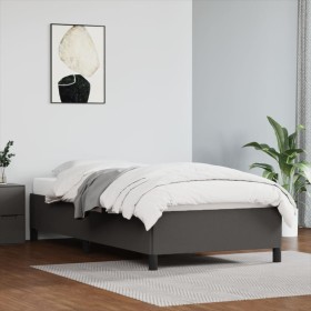 Estructura de cama de cuero sintético gris 100x200 cm de vidaXL, Camas y somieres - Ref: Foro24-347237, Precio: 94,48 €, Desc...